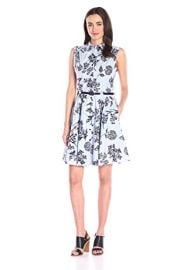 Julian Taylor Women s Floral Printed Sleeveless ShirtDress at Amazon